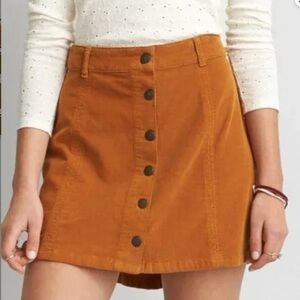 American Eagle Super Stretch Corduroy Skirt High Waist Mini Size 6